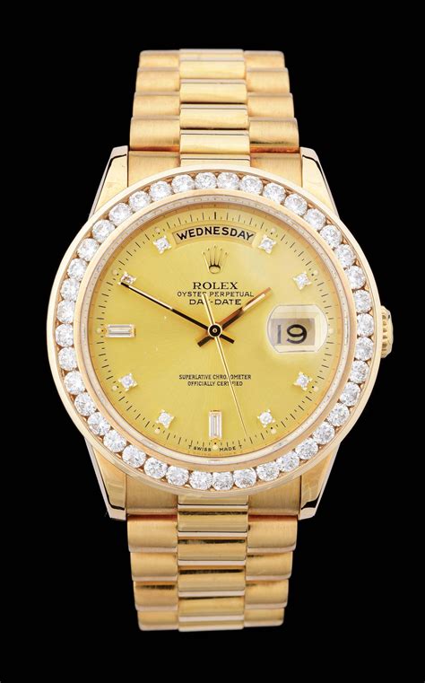 rolex day-date diamond bezel|rolex diamond bezel price.